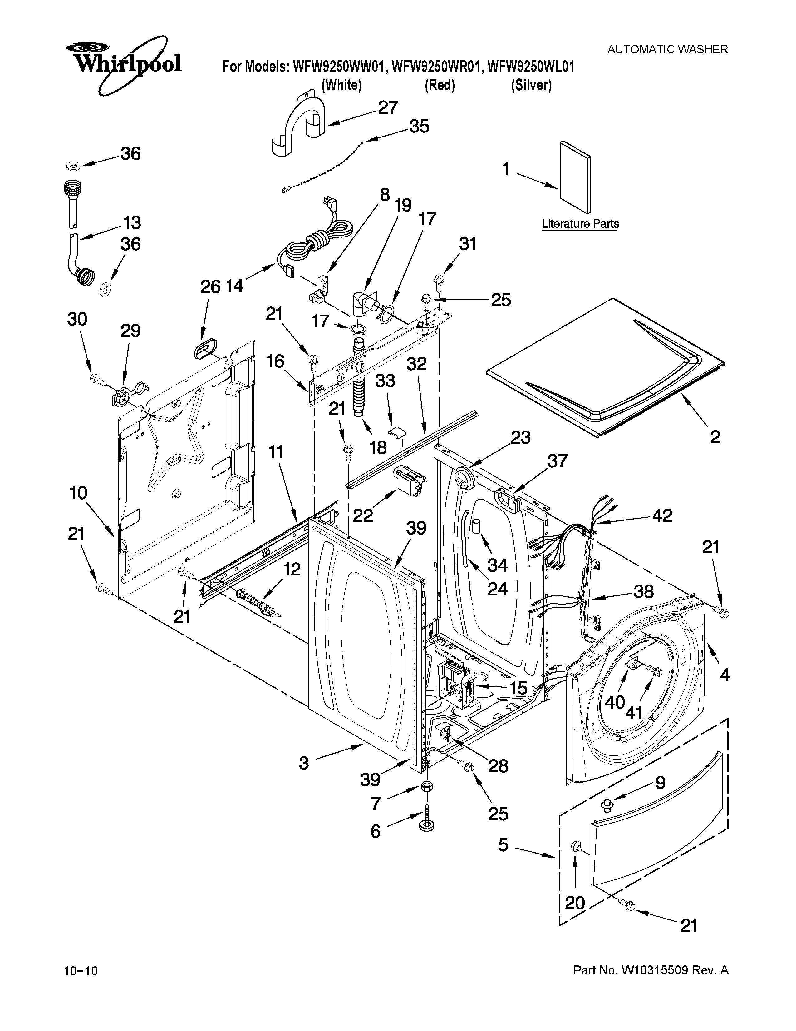 TOP AND CABINET PARTS