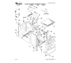 Whirlpool WFW9250WR01 top and cabinet parts diagram