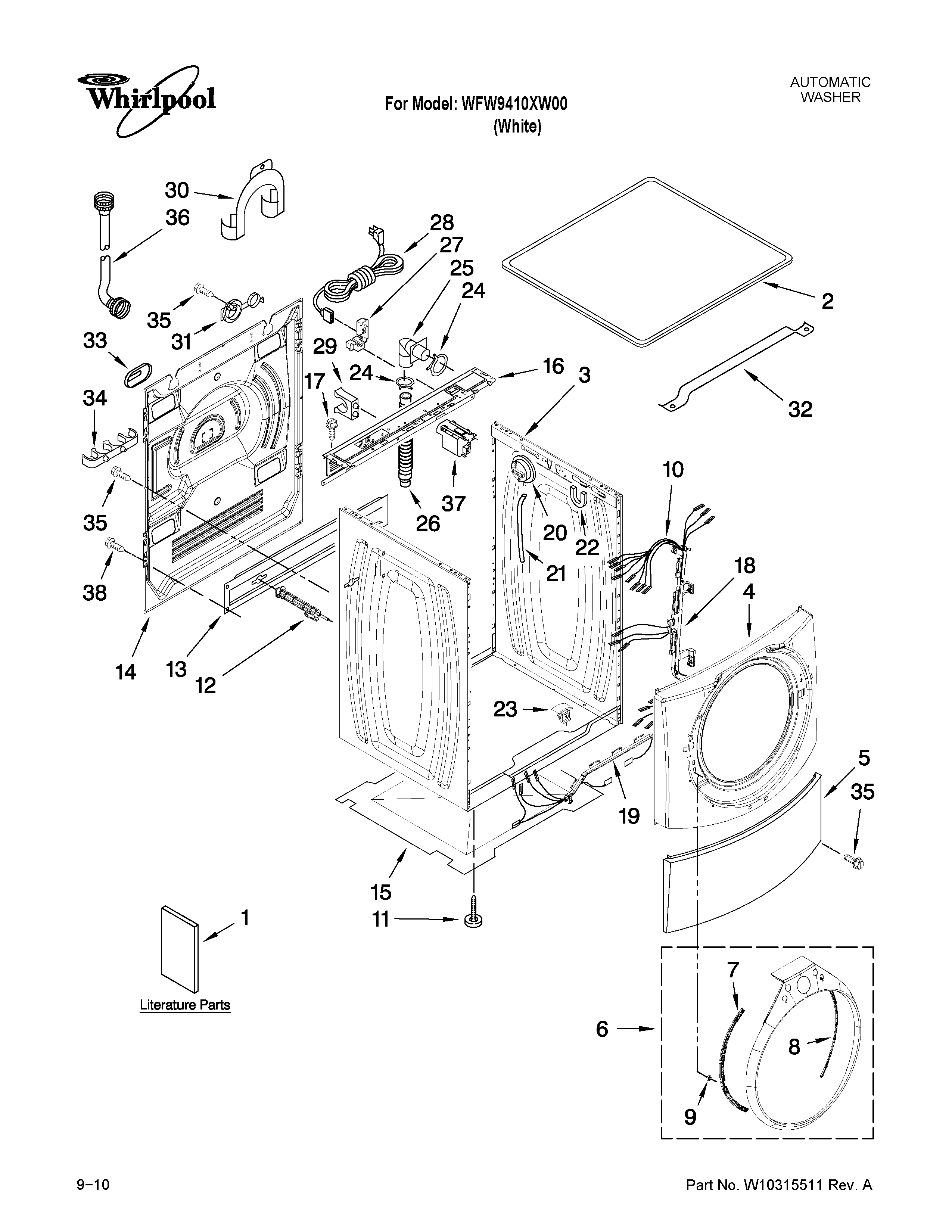 TOP AND CABINET PARTS