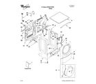Whirlpool WFW9410XW00 top and cabinet parts diagram