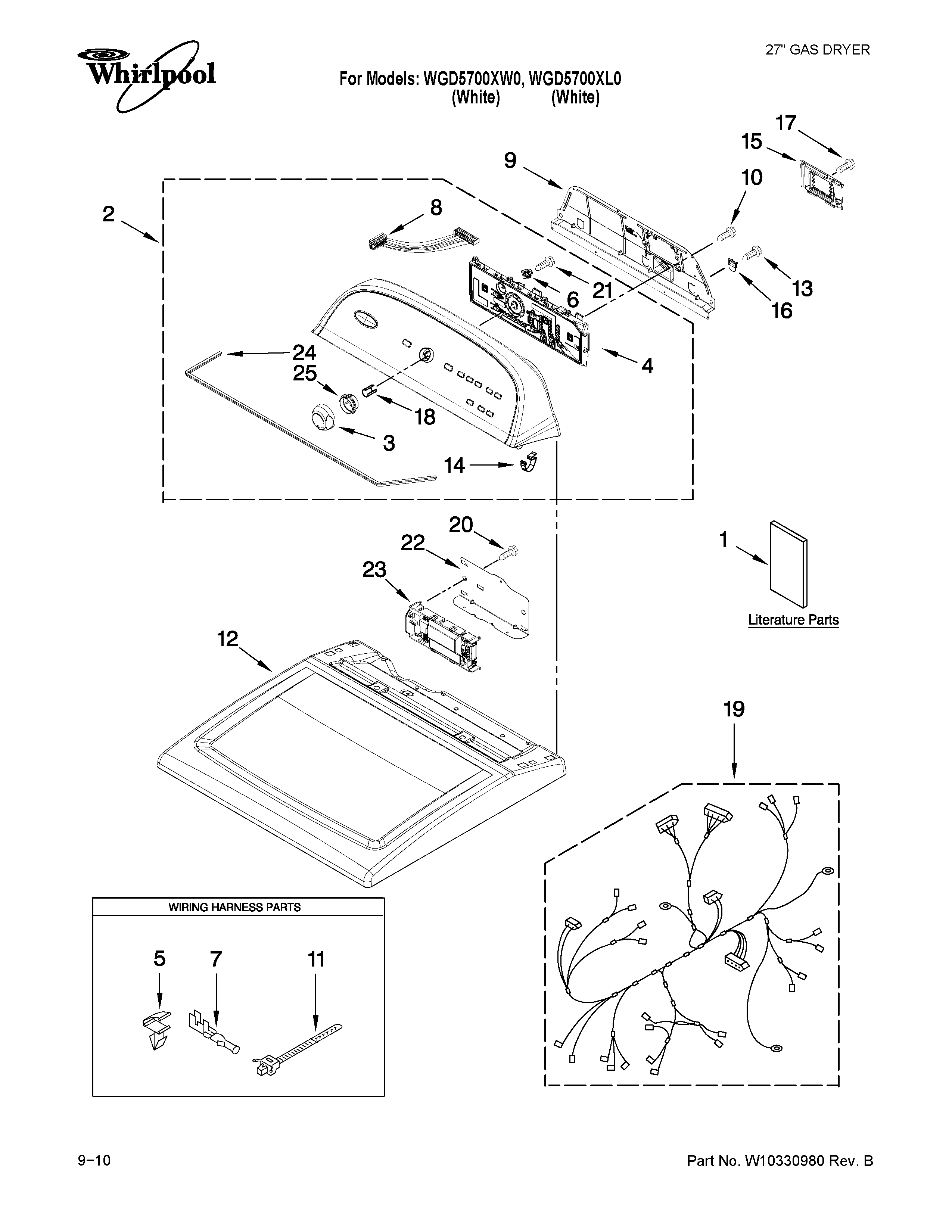 Top and console parts