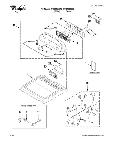 Top and console parts