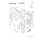 KitchenAid KUIC15PRTS4 cabinet liner and door parts diagram