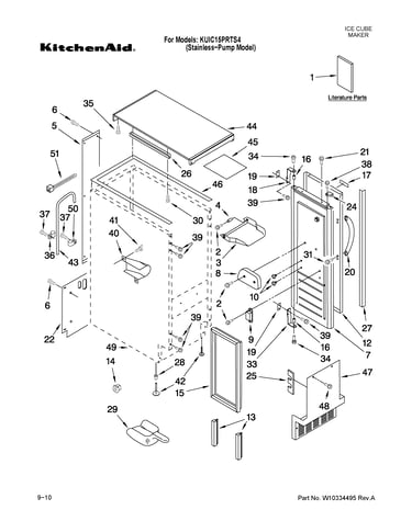 Cabinet liner and door parts