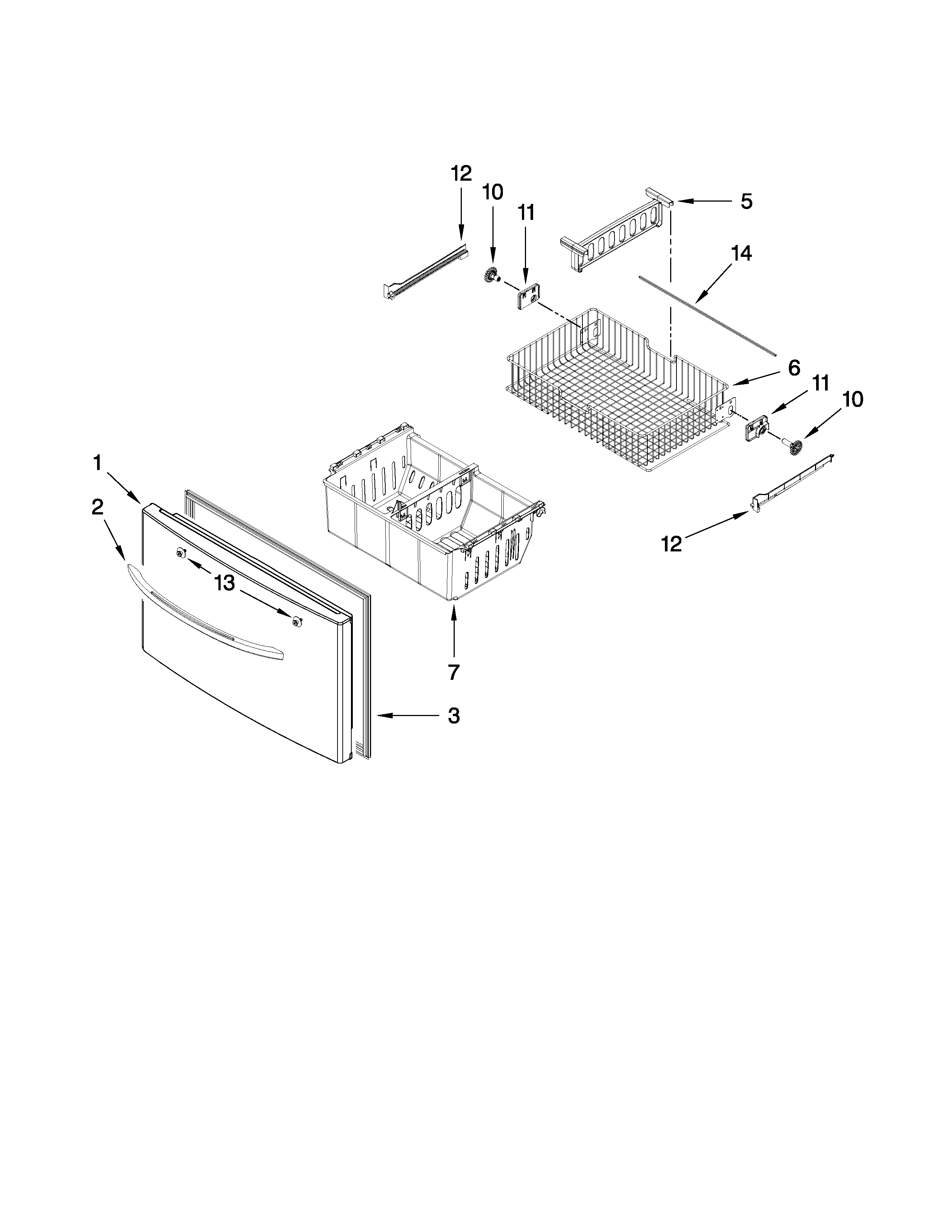 Freezer door parts