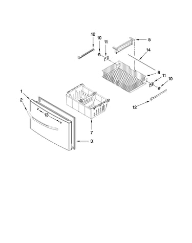 Freezer door parts