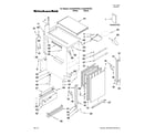 KitchenAid KUIS18PNTW4 cabinet liner and door parts diagram