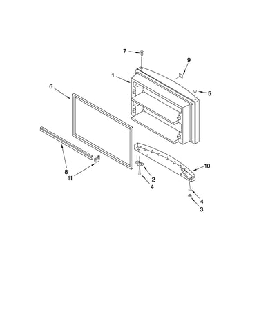 Freezer door parts