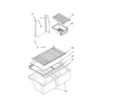 Whirlpool 5VET2WPKLQ06 shelf parts diagram