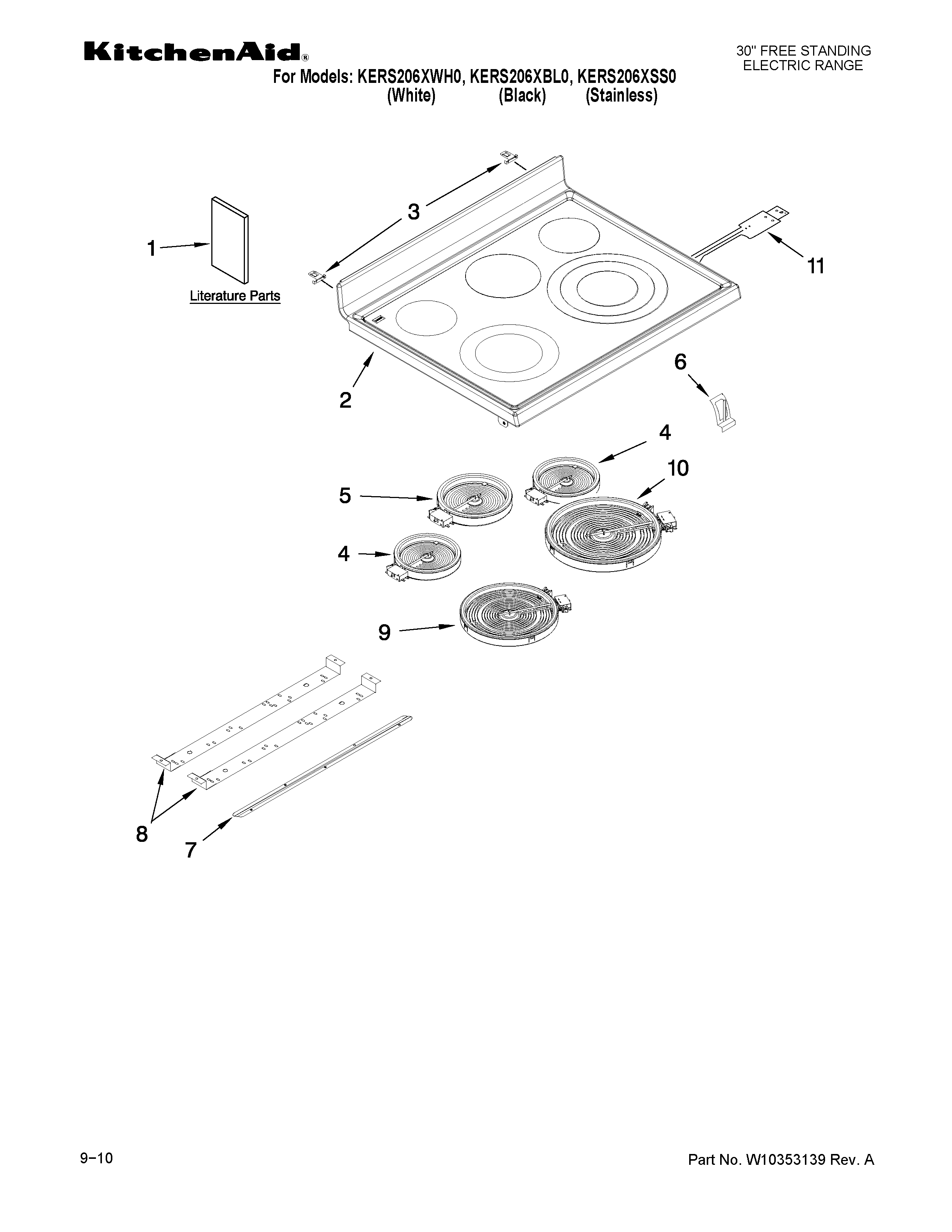 Cooktop parts