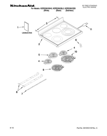 Cooktop parts