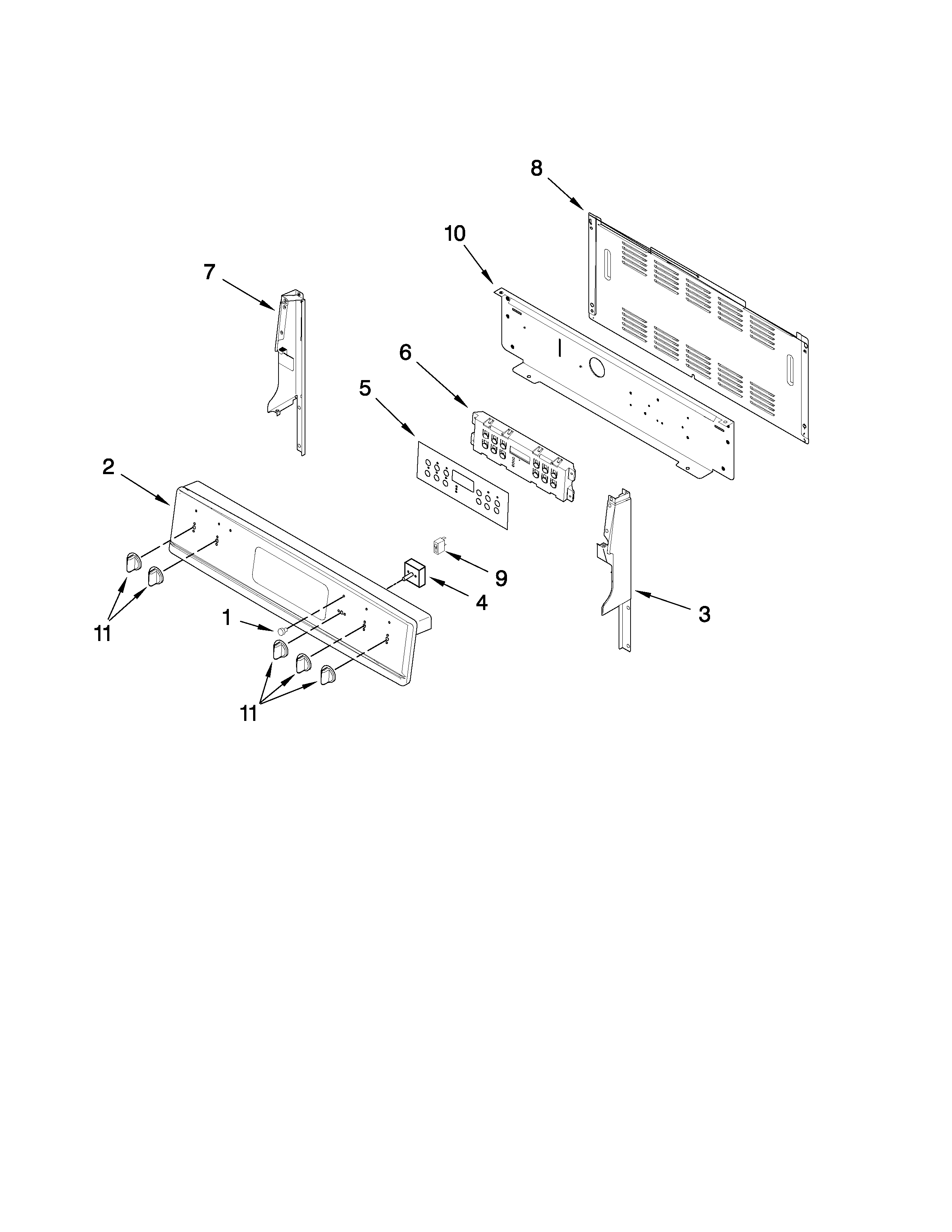 Control panel parts