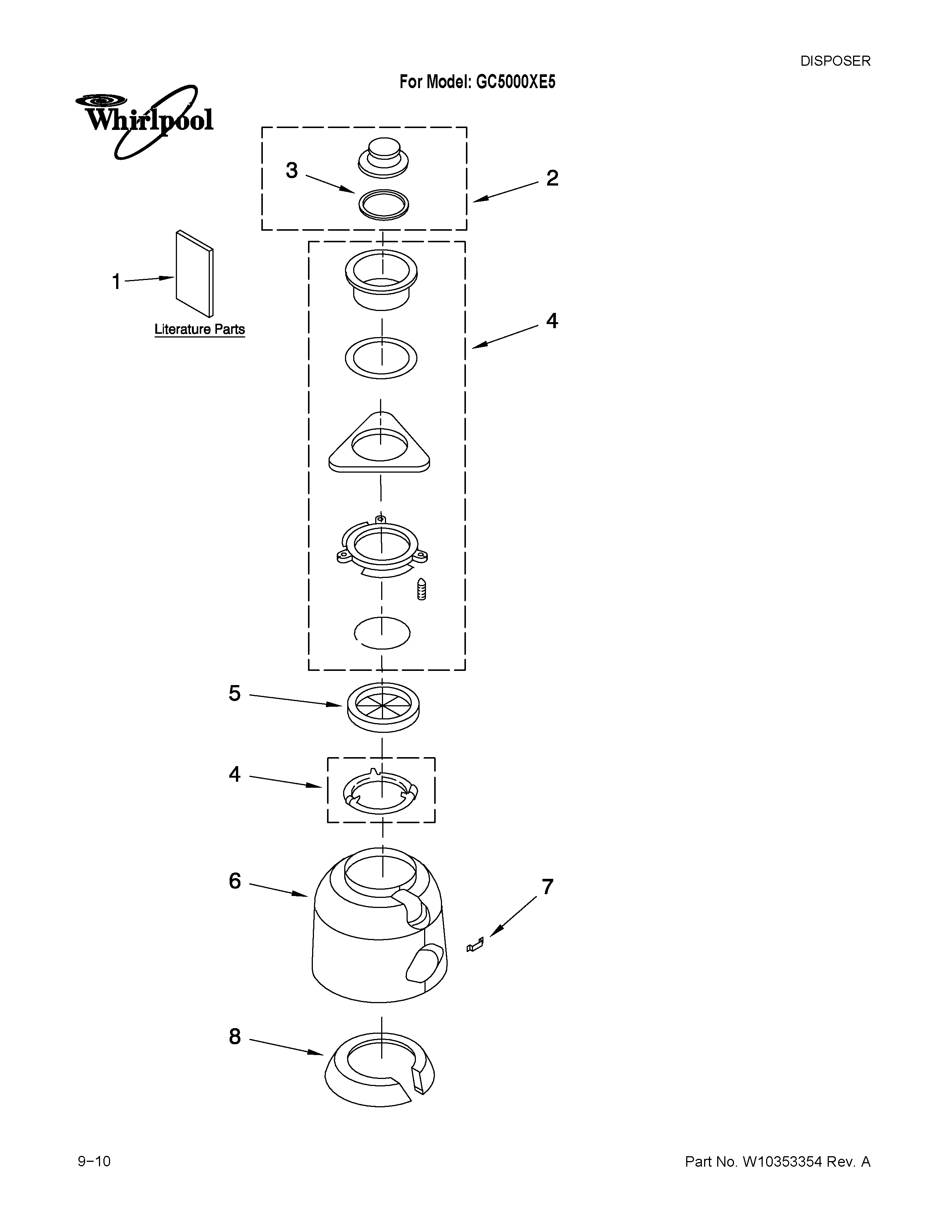 Upper housing and flange parts