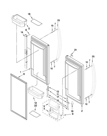 Refrigerator door parts