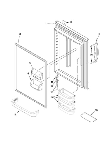 Refrigerator door parts