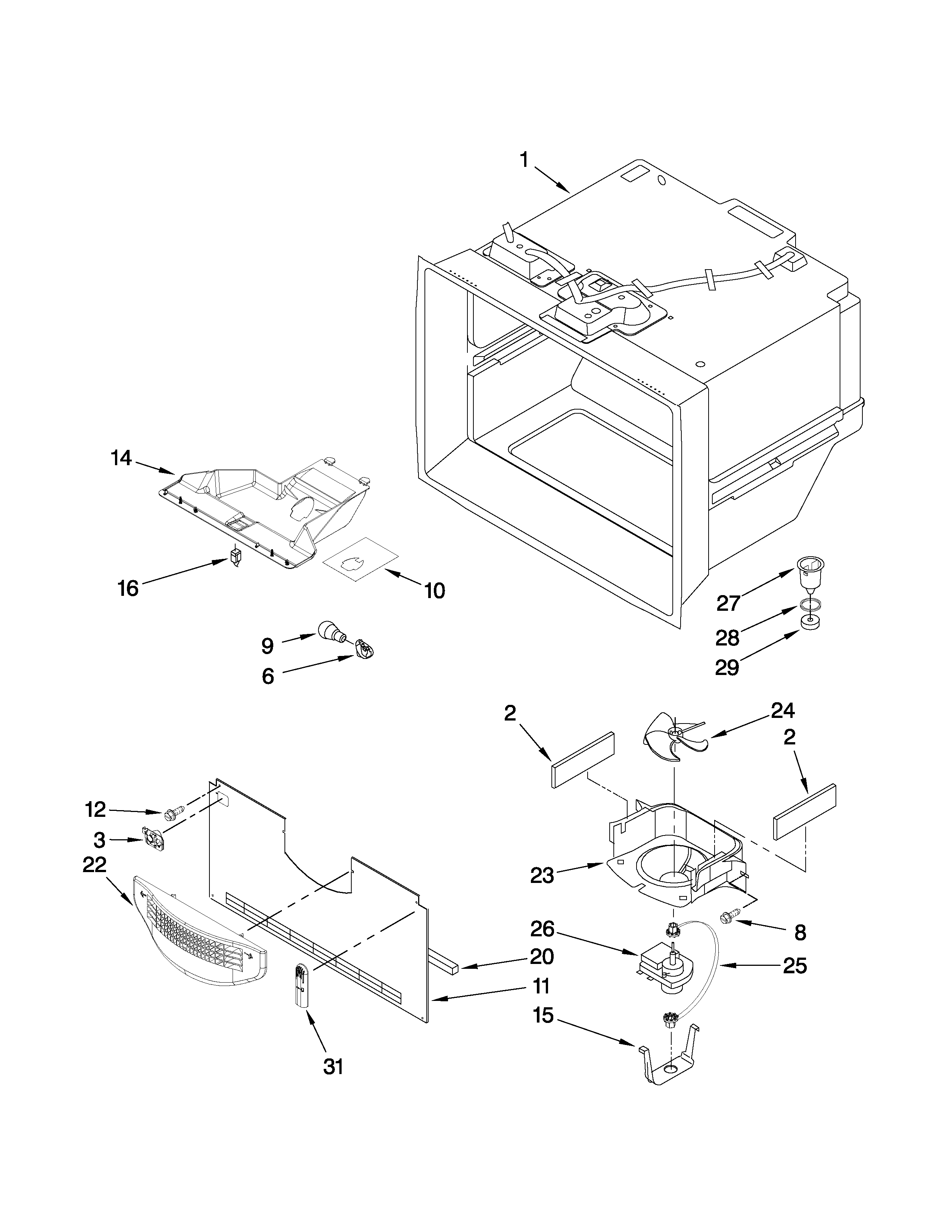 Freezer liner parts