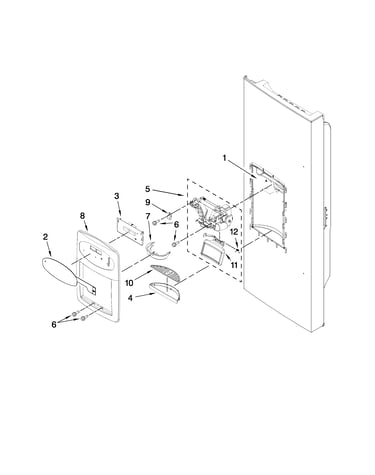 Dispenser front parts