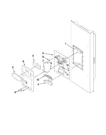Dispenser front parts