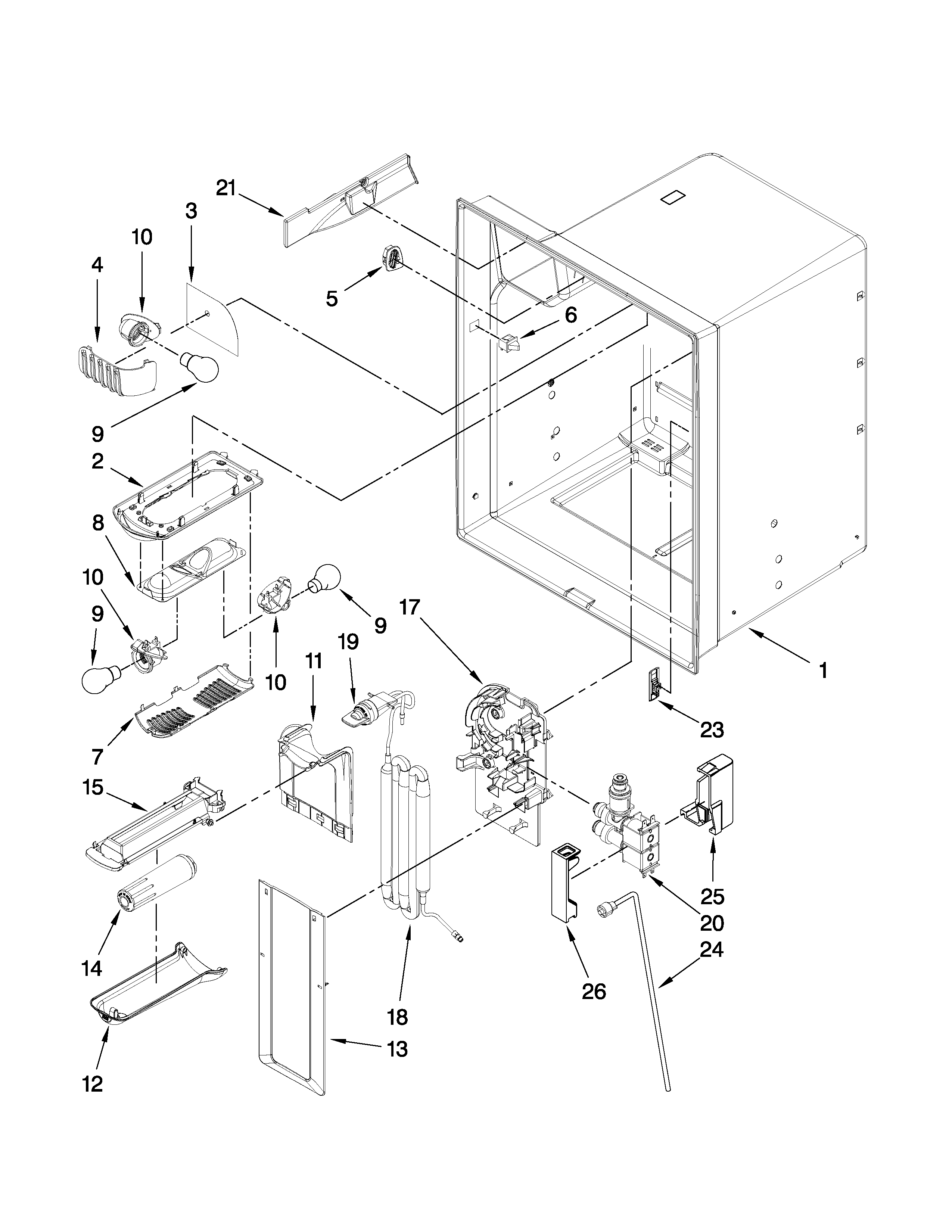 Refrigerator liner parts