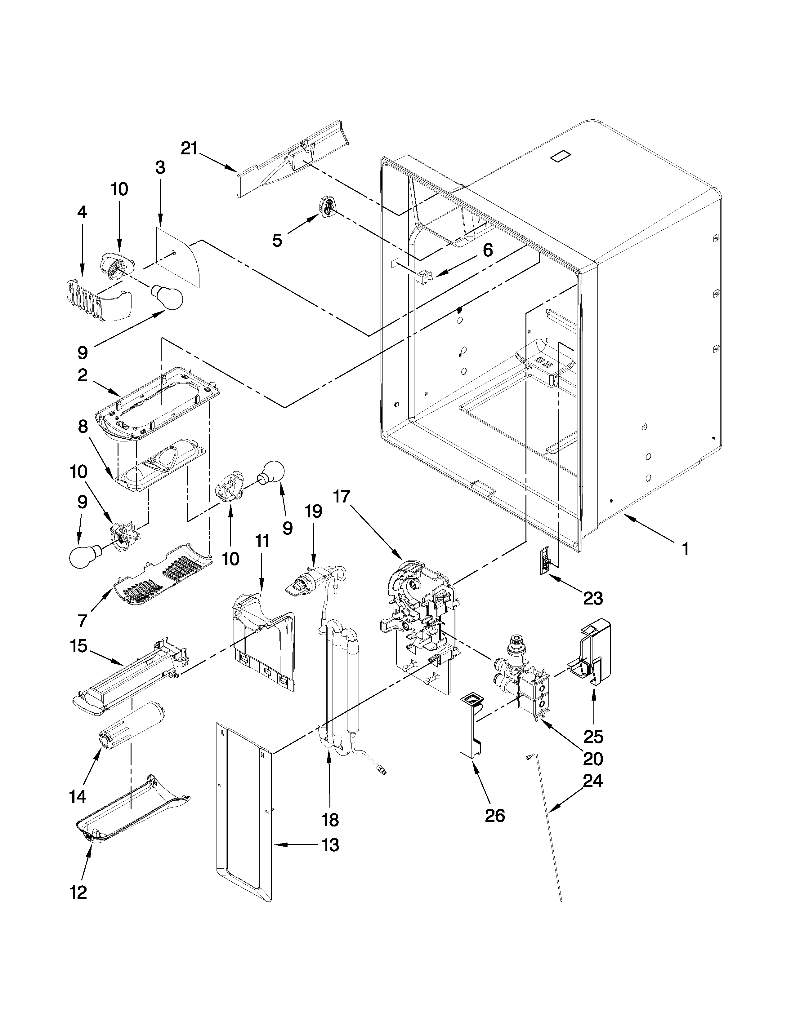 REFRIGERATOR LINER PARTS