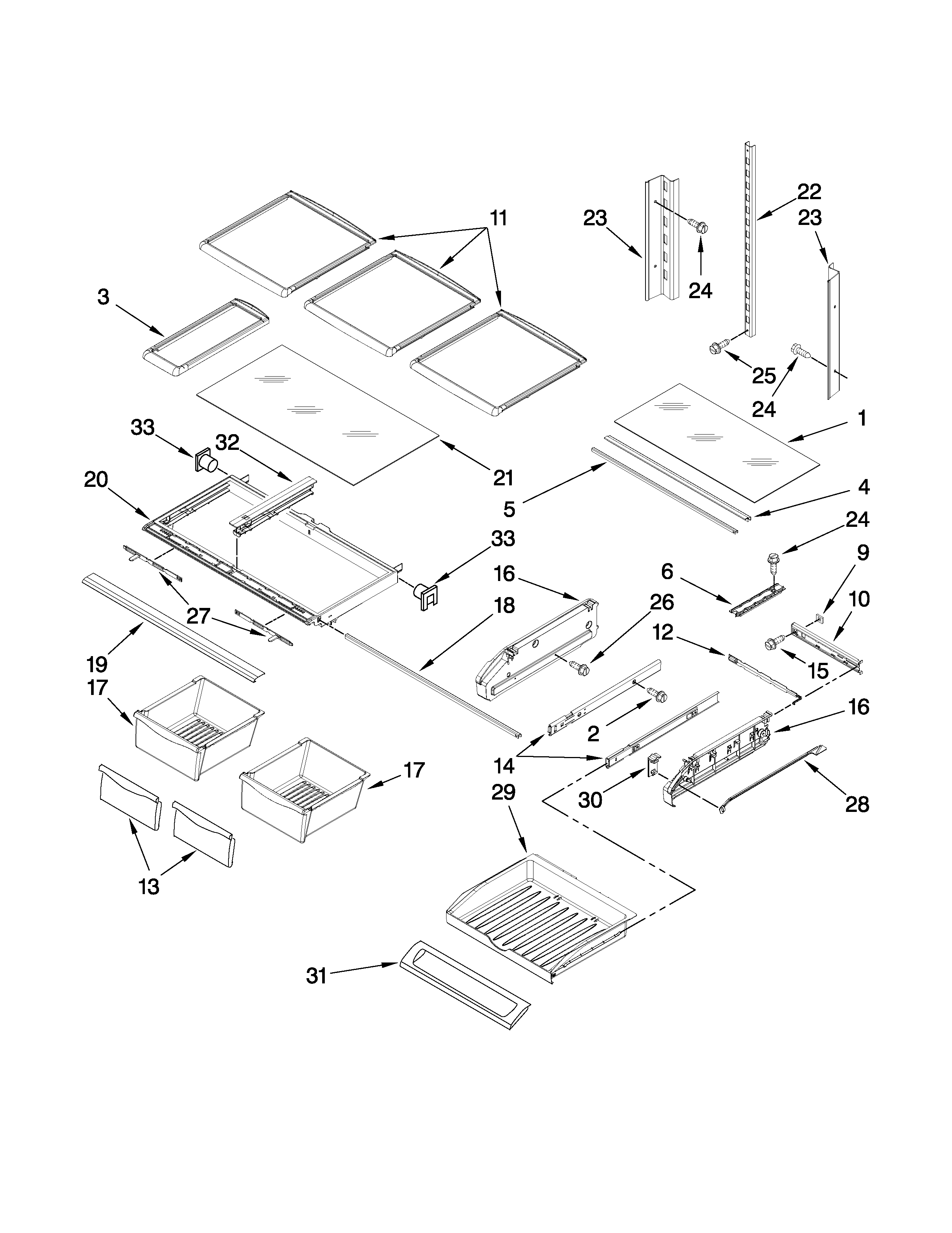 Shelf parts