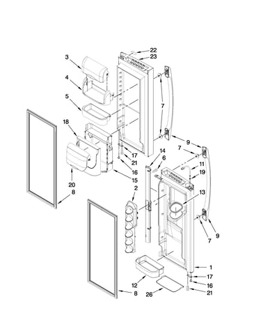 Refrigerator door parts