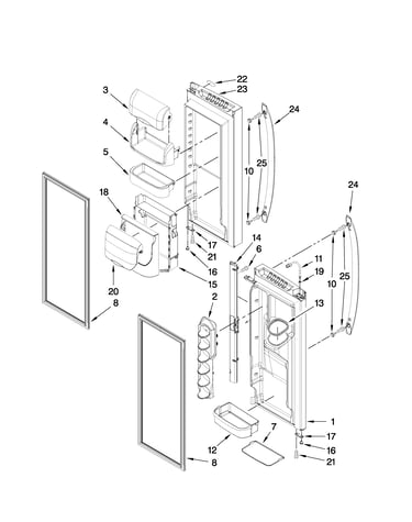 Refrigerator door parts