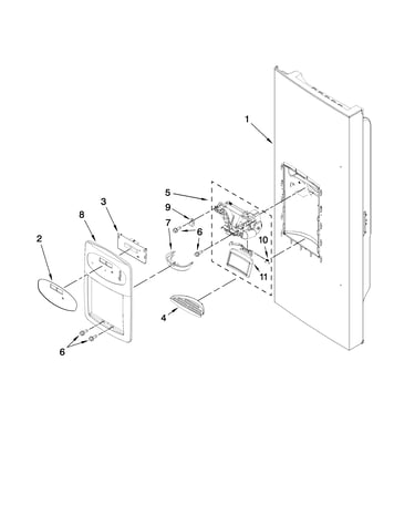 Dispenser front parts
