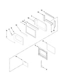 Oven door parts