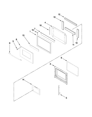 Oven door parts