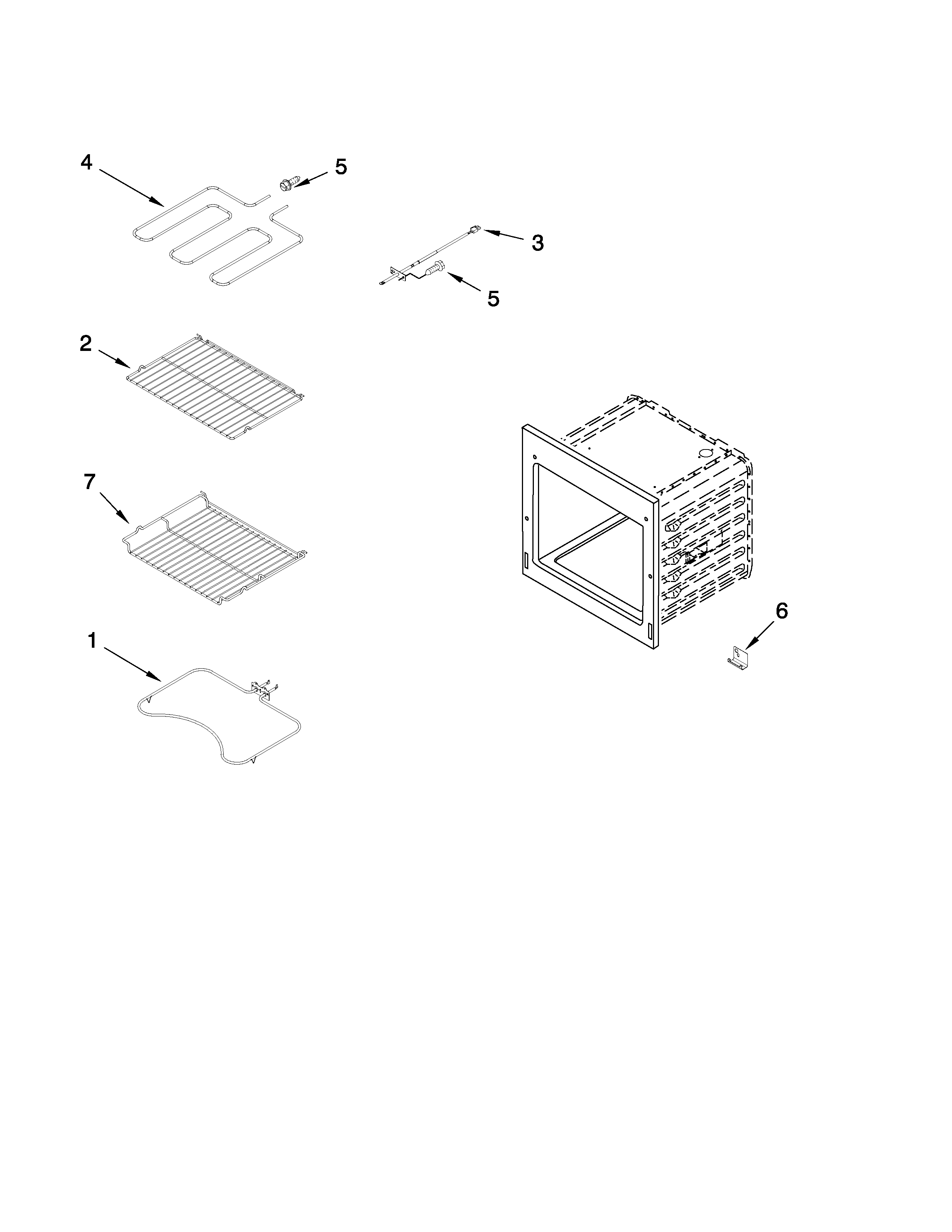 Internal oven parts