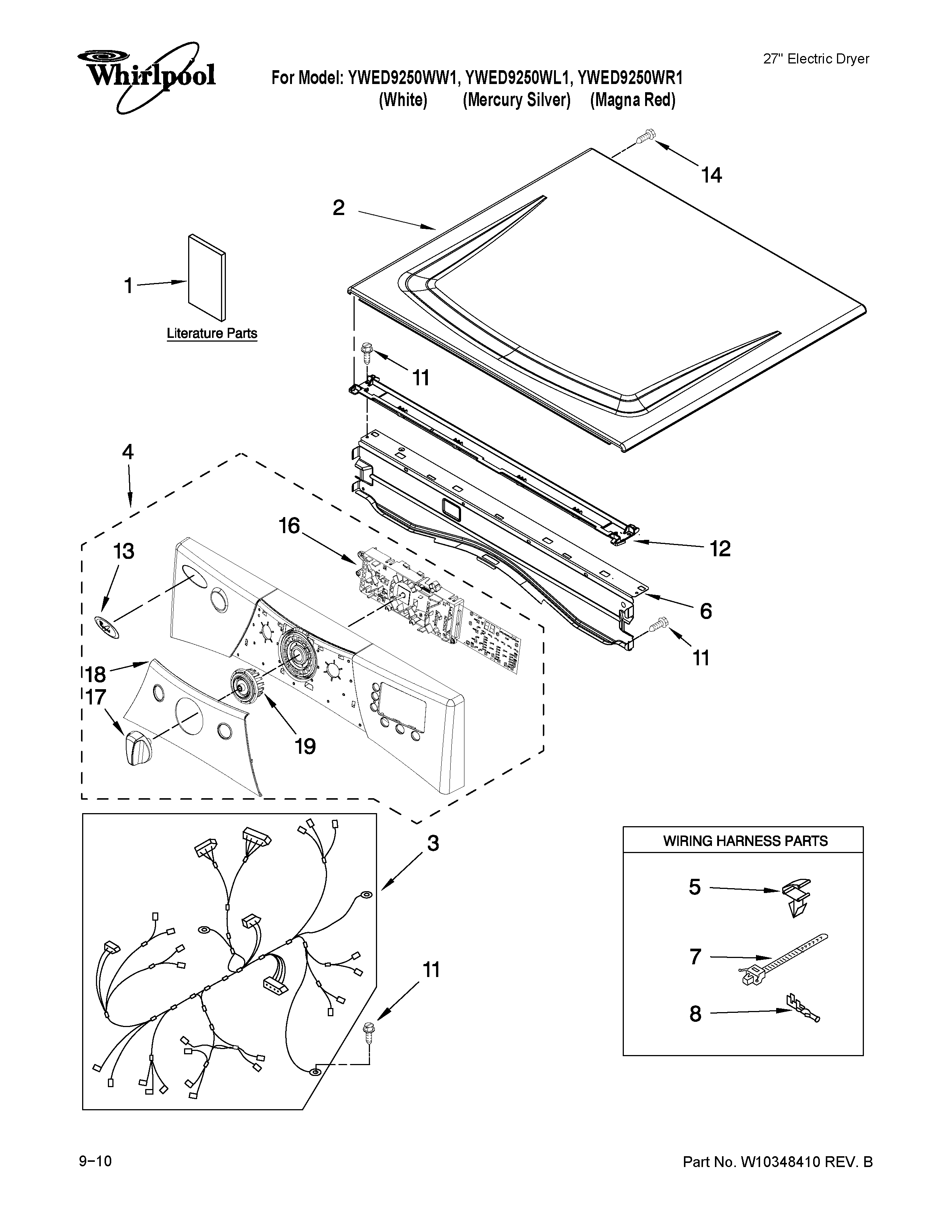 Top and console parts