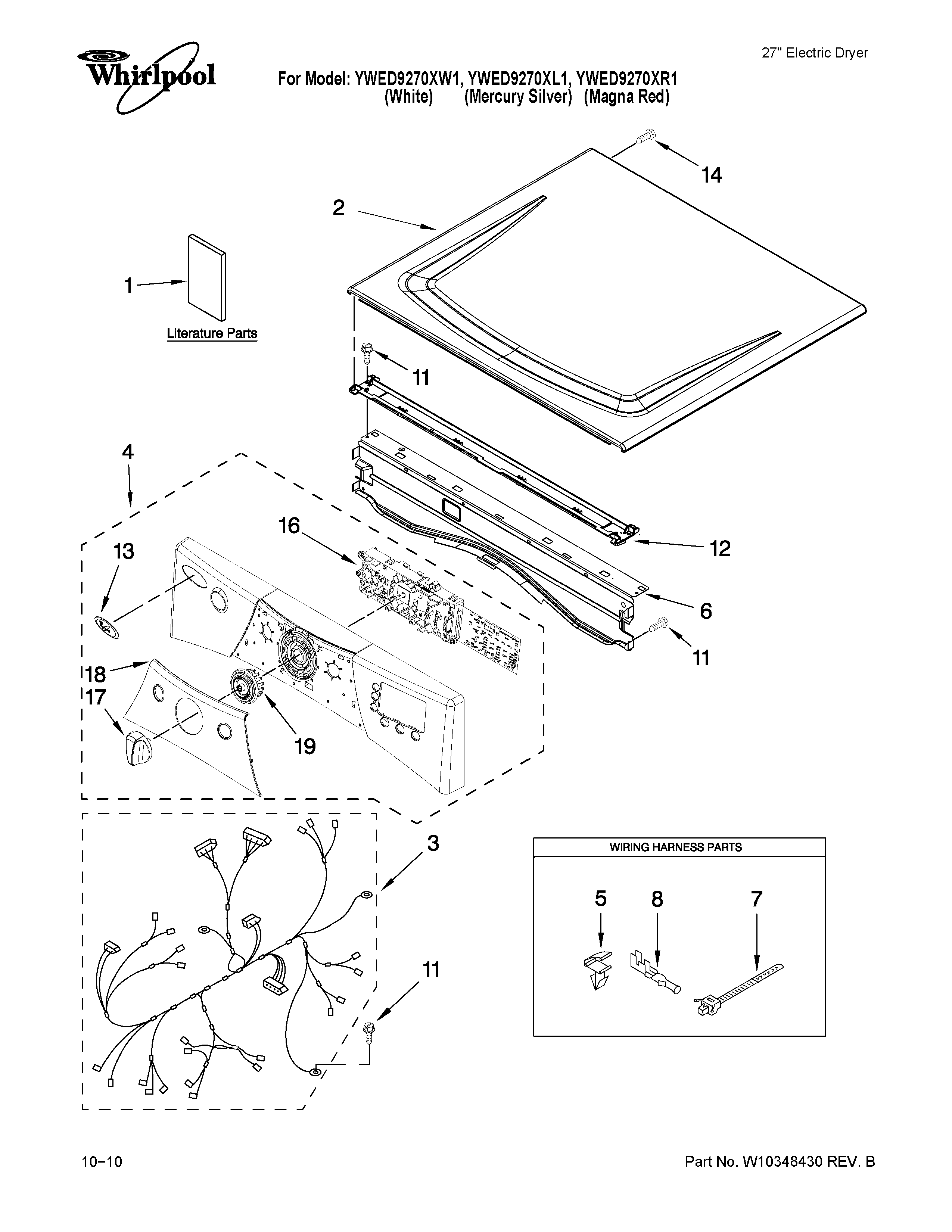 Top and console parts
