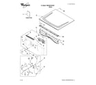 Whirlpool 7MWGD9150XW0 top and console parts diagram