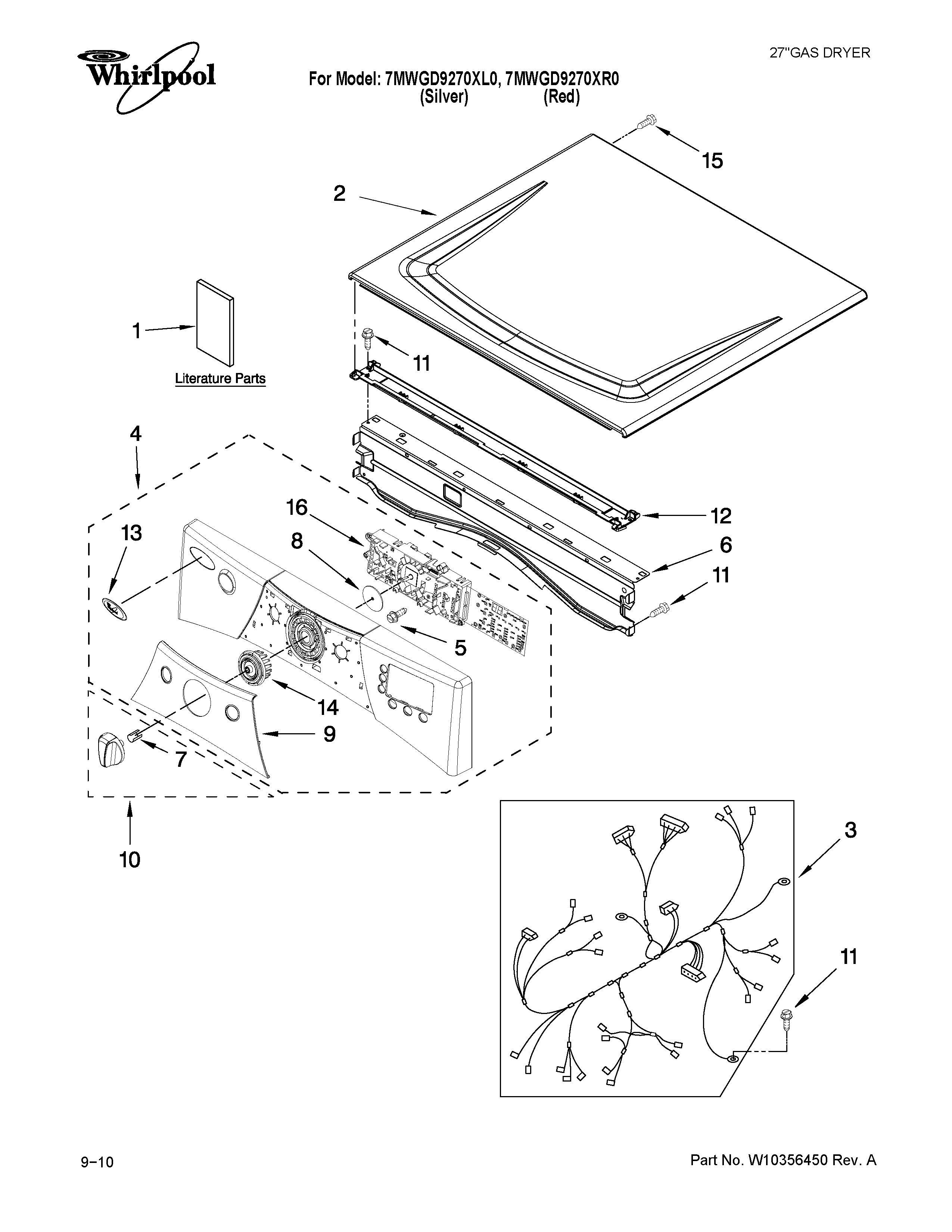Top and console parts