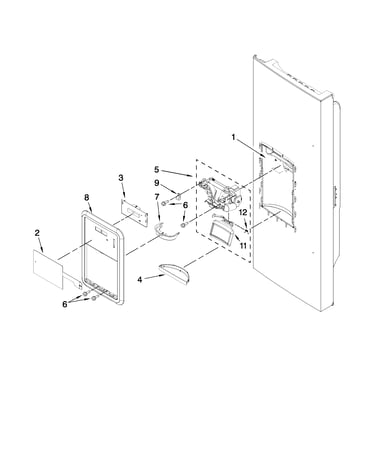 Dispenser front parts