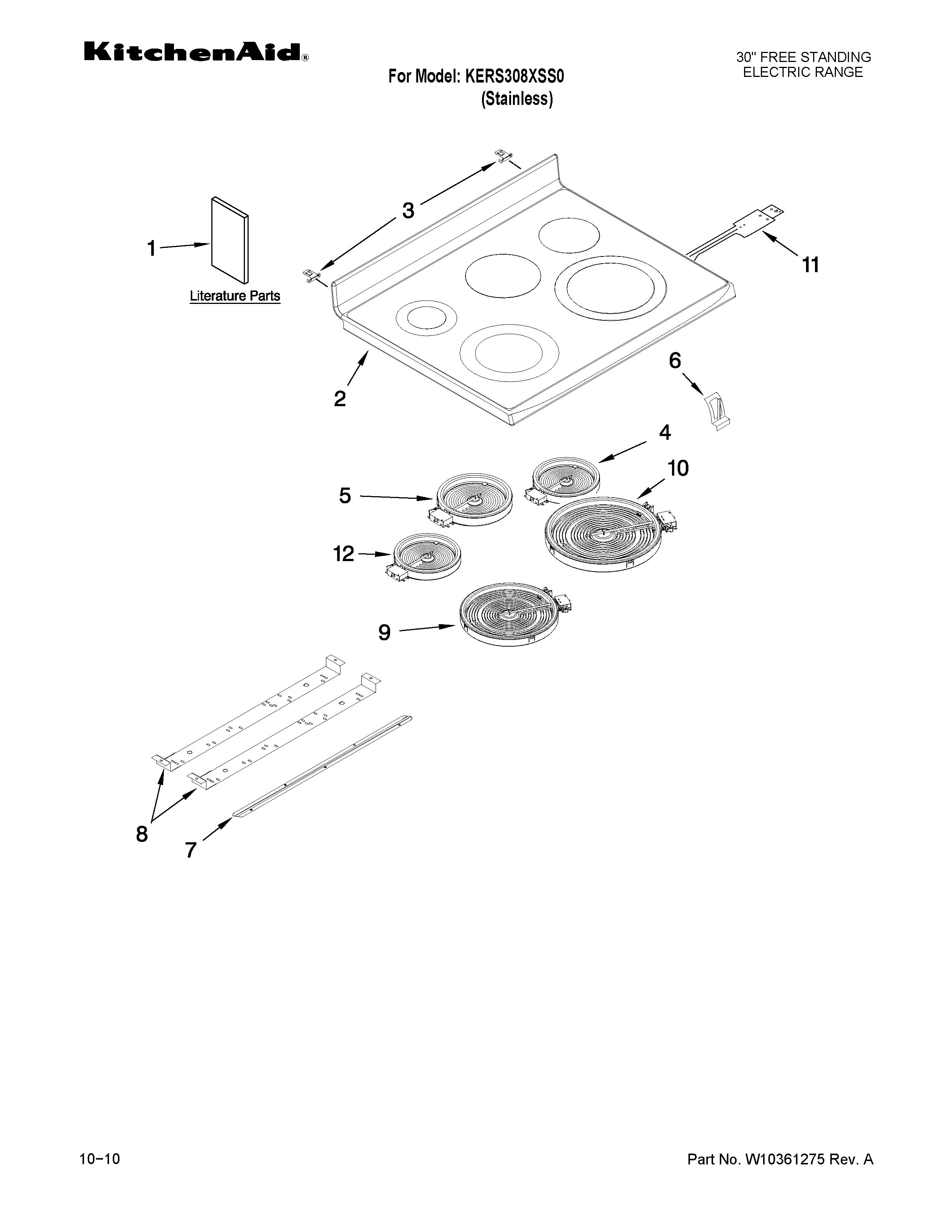 Cooktop parts