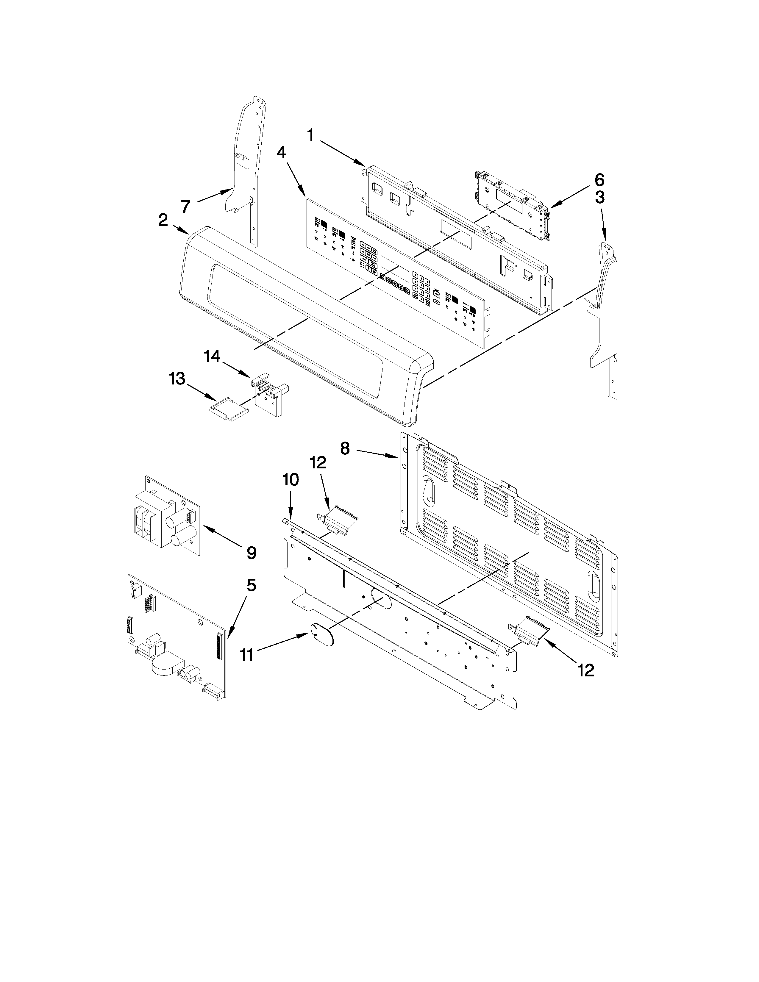 Control panel parts