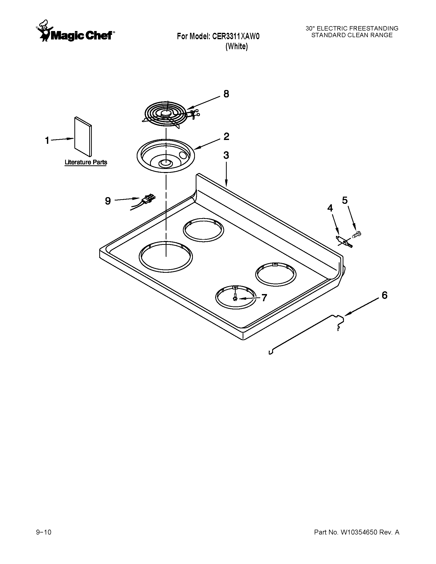 Cooktop parts