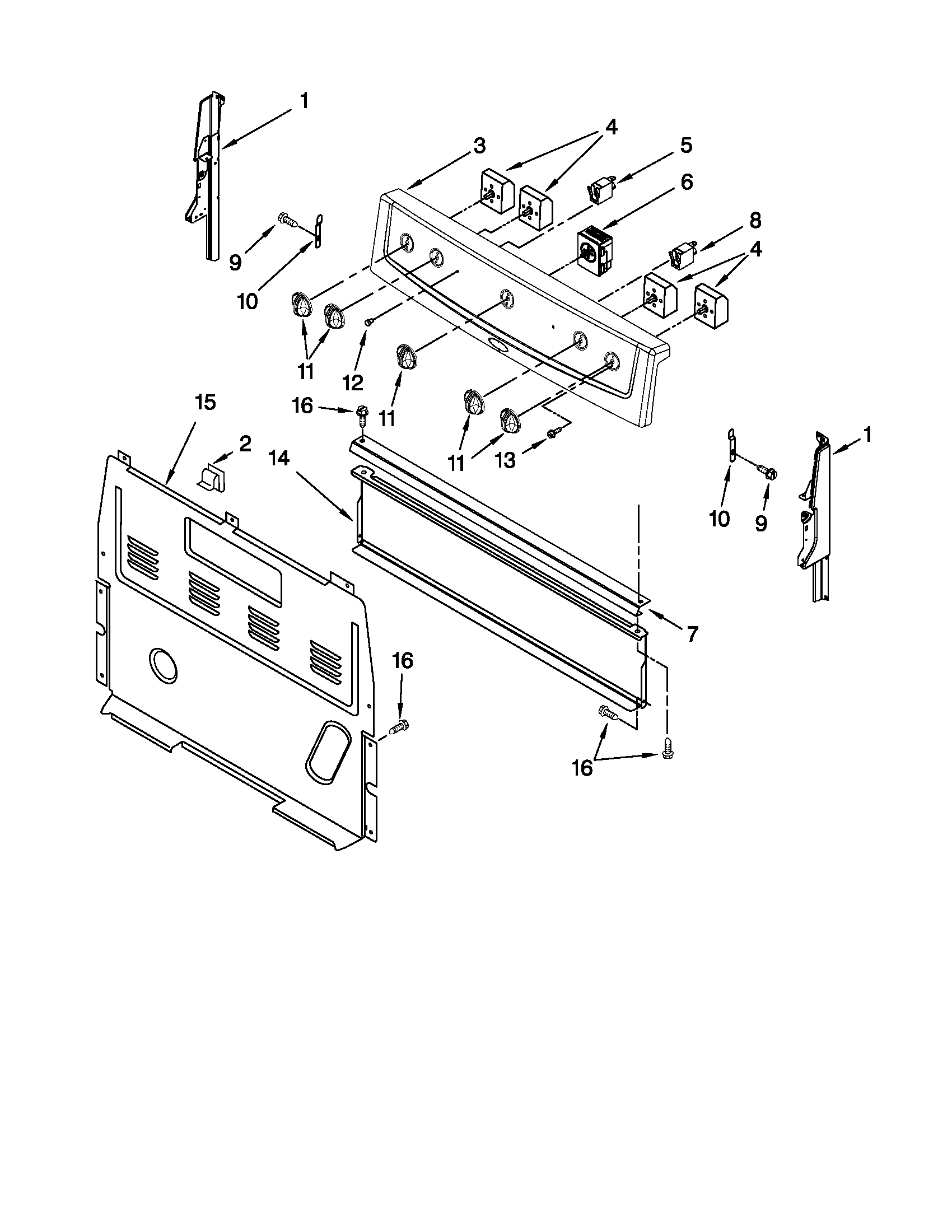 Control panel parts