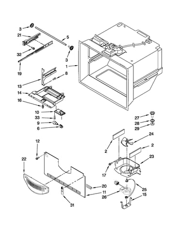 Freezer liner parts