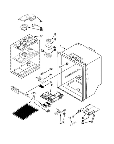 Refrigerator liner parts