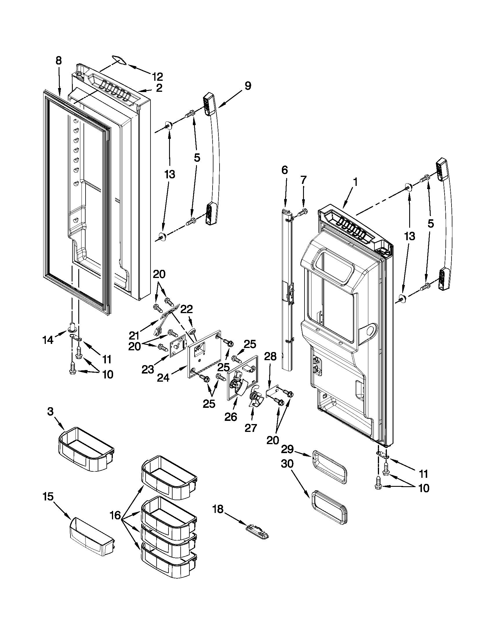 REFRIGERATOR DOOR PARTS