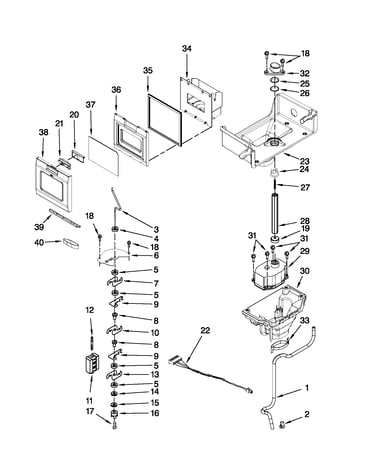 Motor and ice container parts