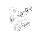 Maytag MFI2569VEM4 motor and ice container parts diagram