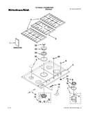 Cooktop, burner and grate parts