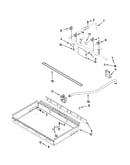 Burner box, gas valves, and switches