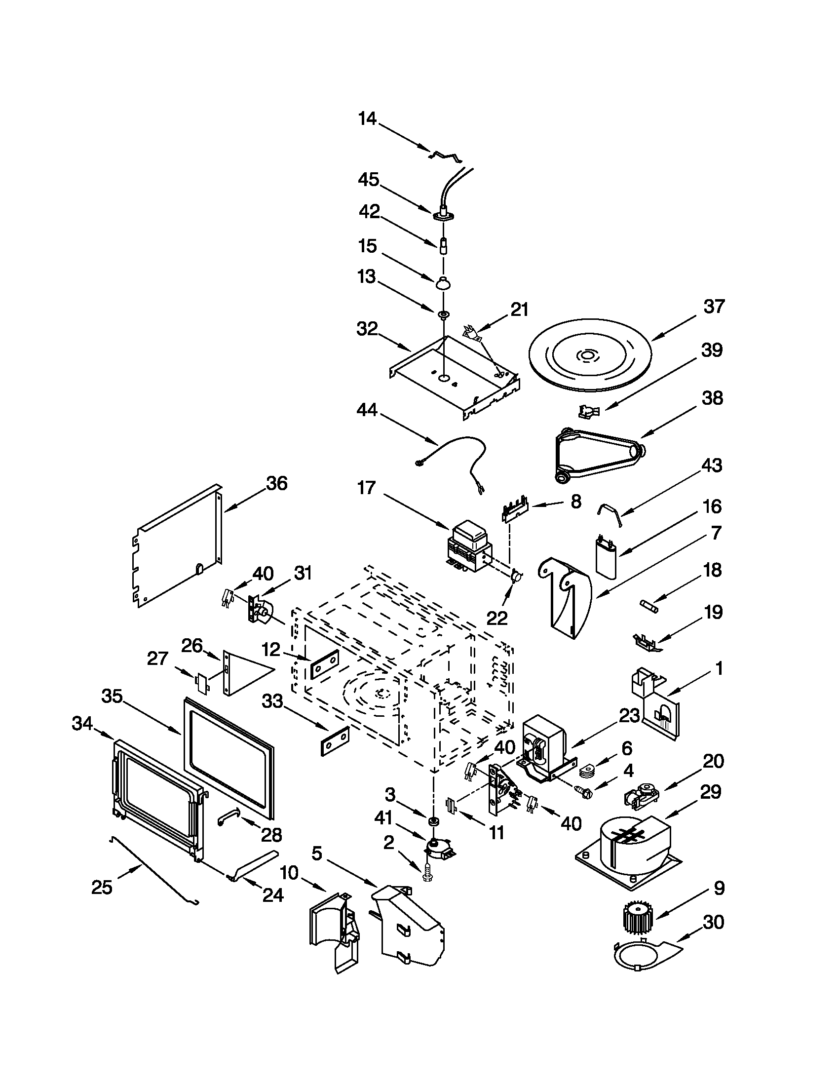 CABINET AND STIRRER PARTS