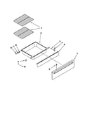 Drawer and rack parts