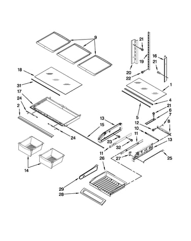 Shelf parts
